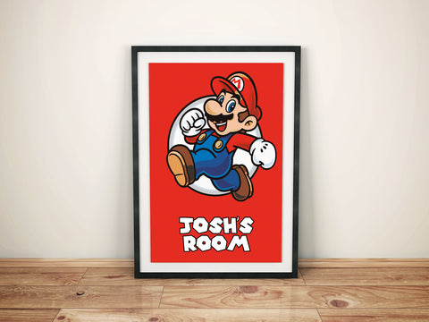 Mario Custom Name Poster