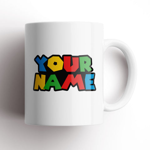 Mario Style Custom Name Mug