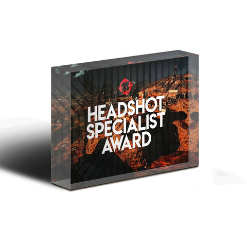 Headshot Specialist Glass Block Award